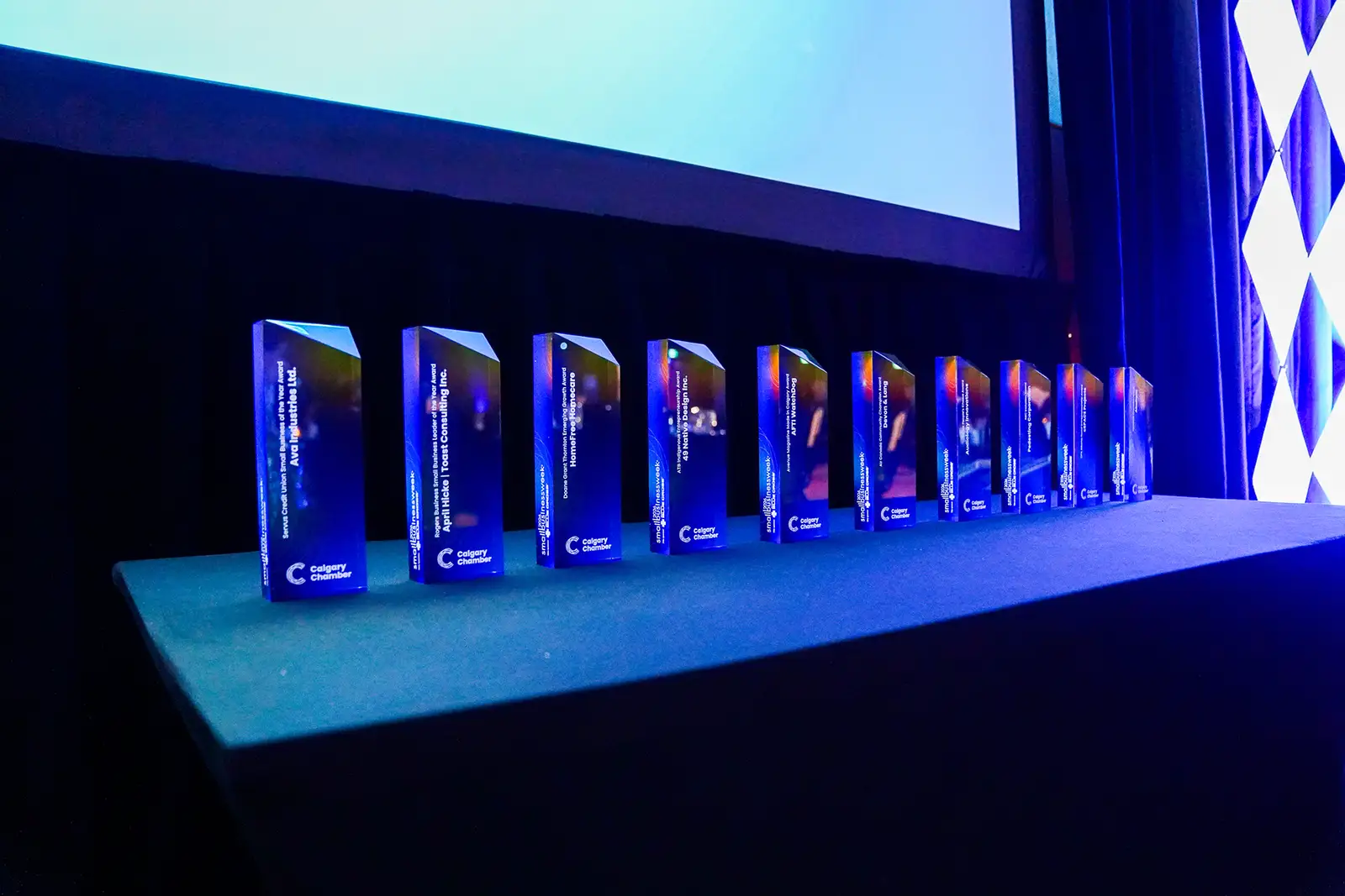 2026 Calgary Small Business Awards Gala Trophies