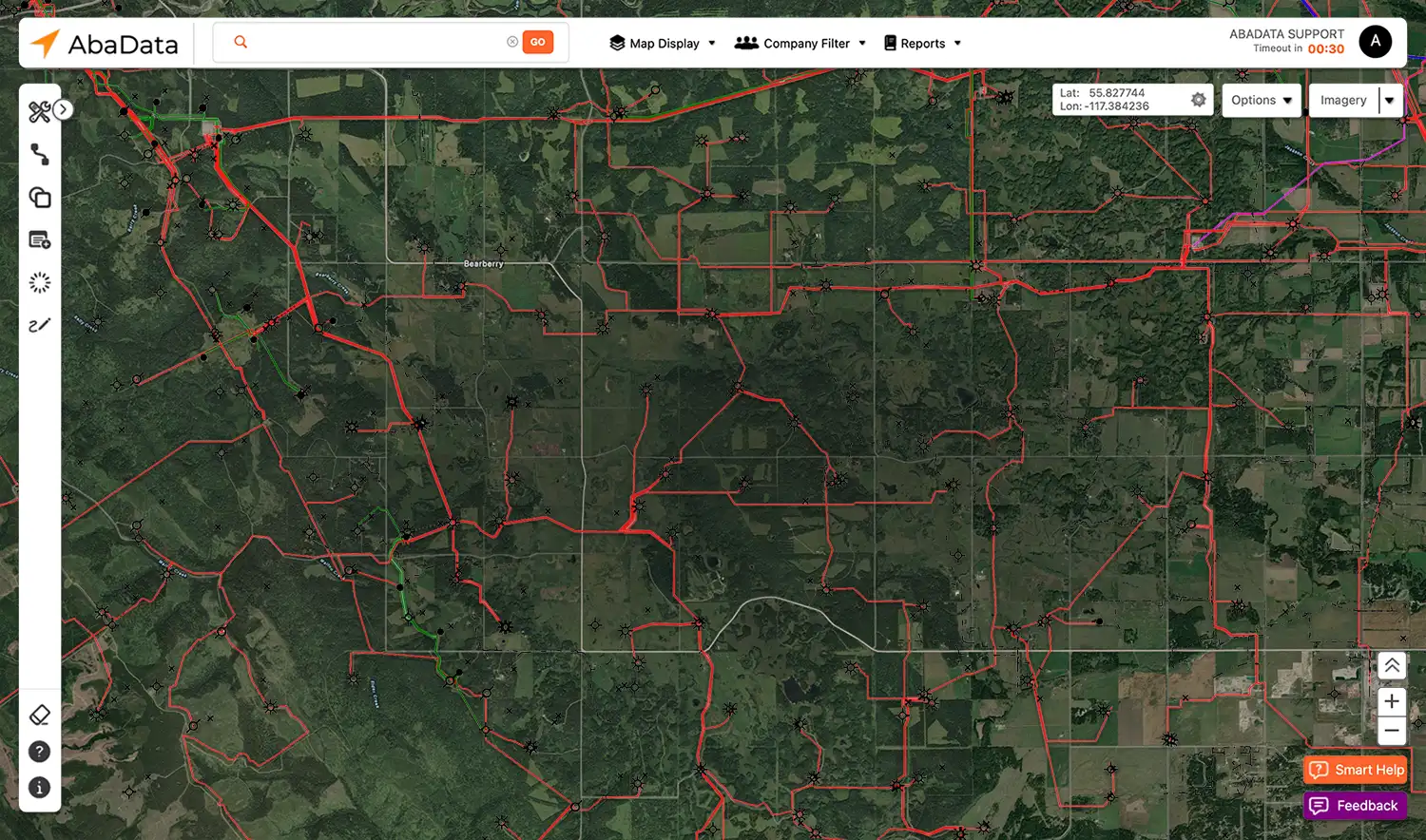 AbaData Maps 3.0 Software Interface Example